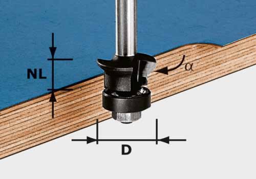 Festool Élletörés-szintbemaró HW S8 D24/0° +45°