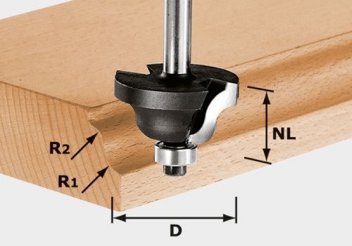 Festool Kettősrádiusz maró HW S8 D38,1/R6,35/R6,35