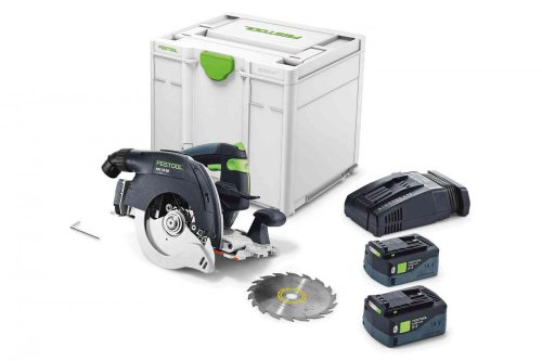 Festool Akkus kézi billenőbúrás körfűrész HKC 55 5,0 EBI-Plus-SCA