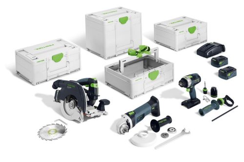 Festool Akkus kombikészlet a faipar számára HKC 55/TPC 18/AGC 18/TB M 137