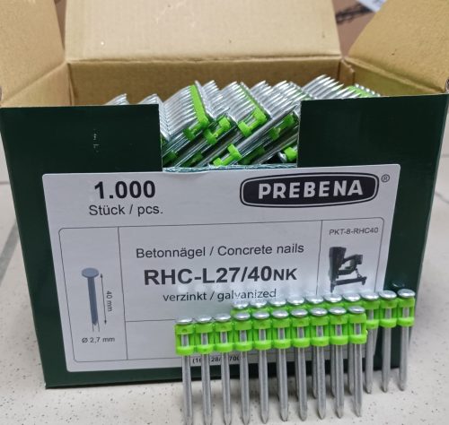 PREBENA RHC-L27/25NK BETONSZEG, 1000DB! (TJEP CPX26/25-nek megfelelő) 