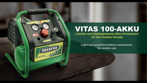 PREBENA Akkumulátoros kompresszor VITAS100-AKKU (akkuval, töltővel)